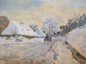 Télen, Monet után, (35 x 50 cm),  1998 